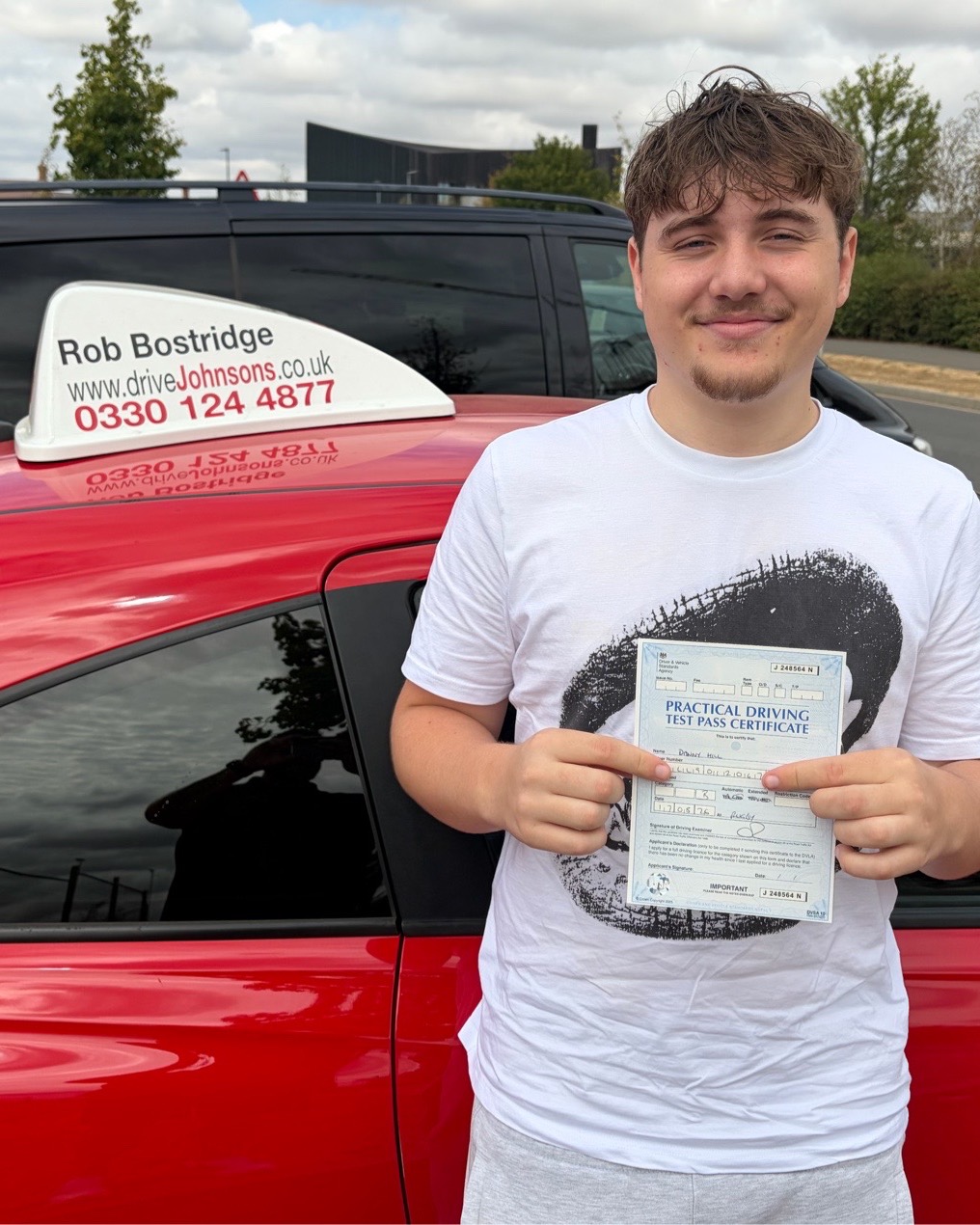 driving test pass photo of Danny Hill