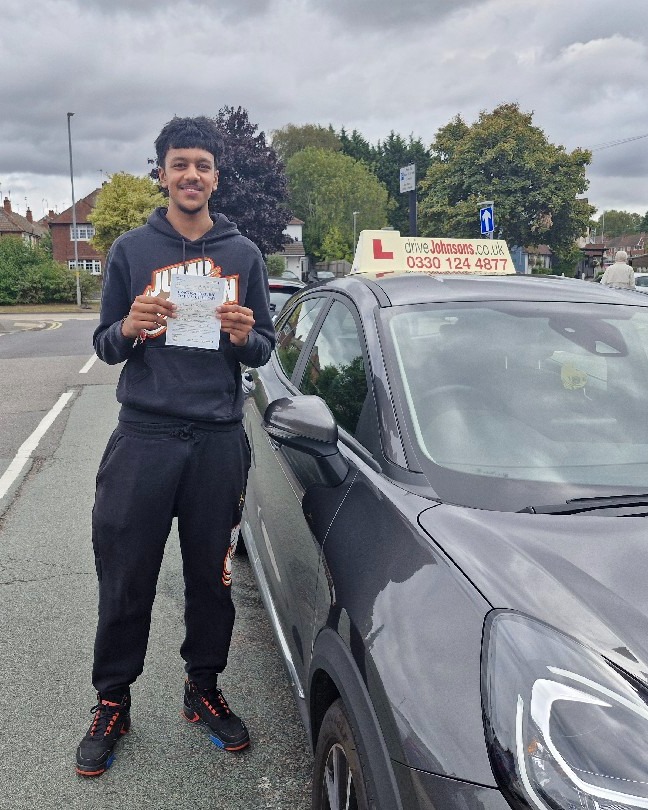 Raghav Balu driving test pass photo of Raghav Balu