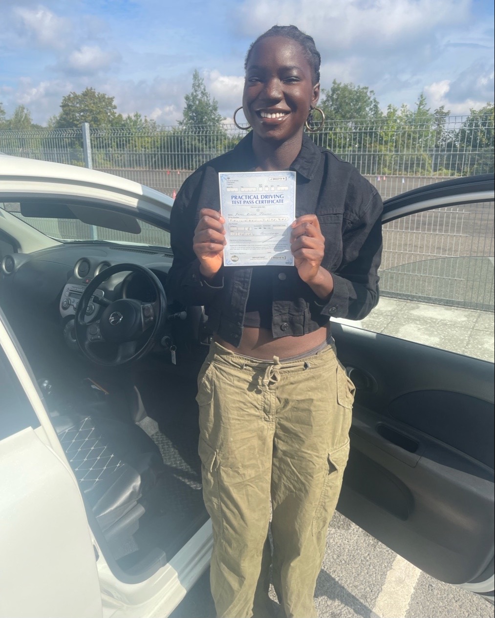 driving test pass photo of Fatou Jallow