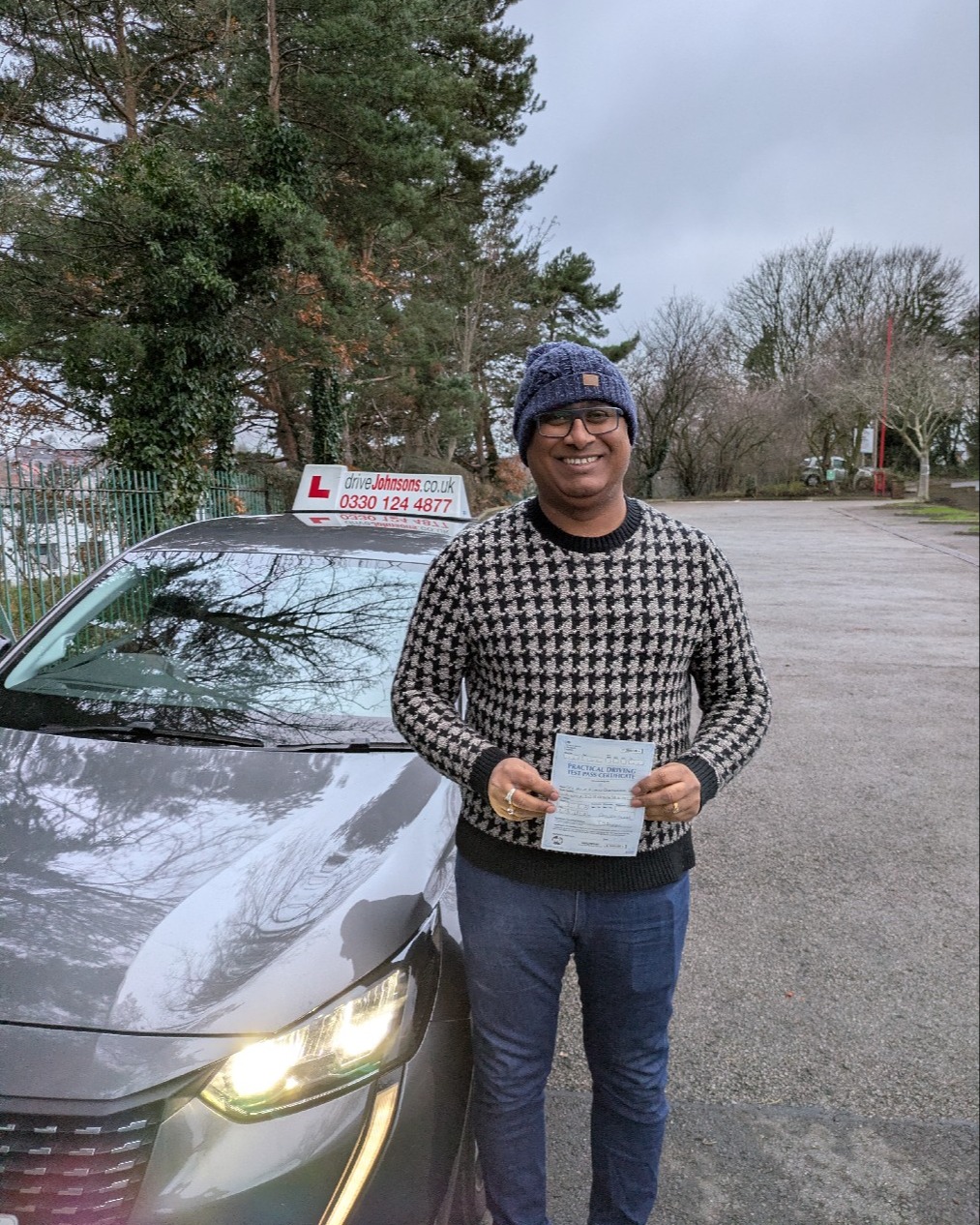 driving test pass photo of Arun Dasharatha