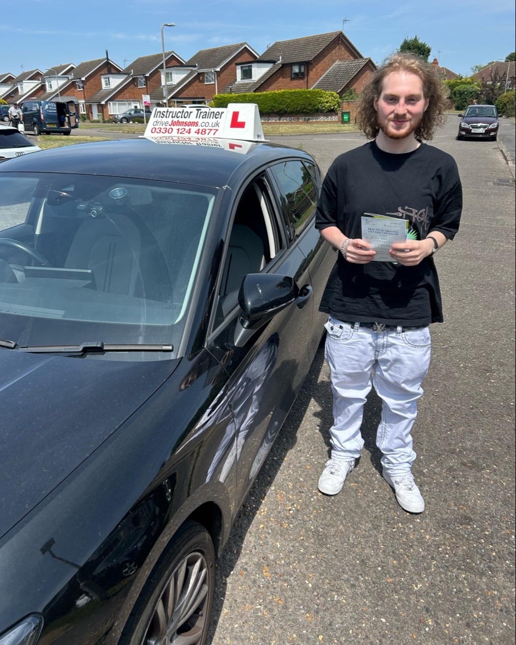 Nate Hayles driving test pass photo of Nate Hayles