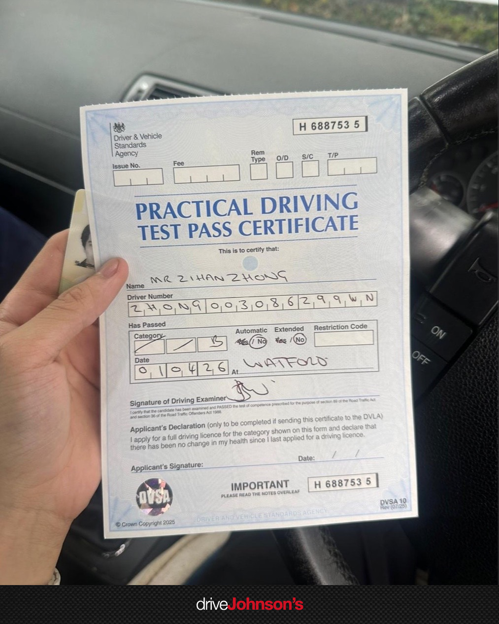 Zihan Zhong Pass Photo