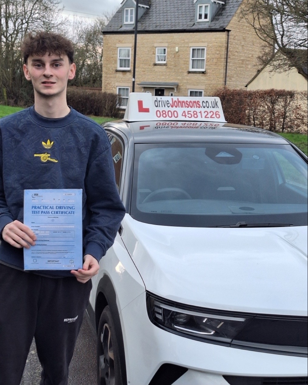 driving test pass photo of Finlay Dean