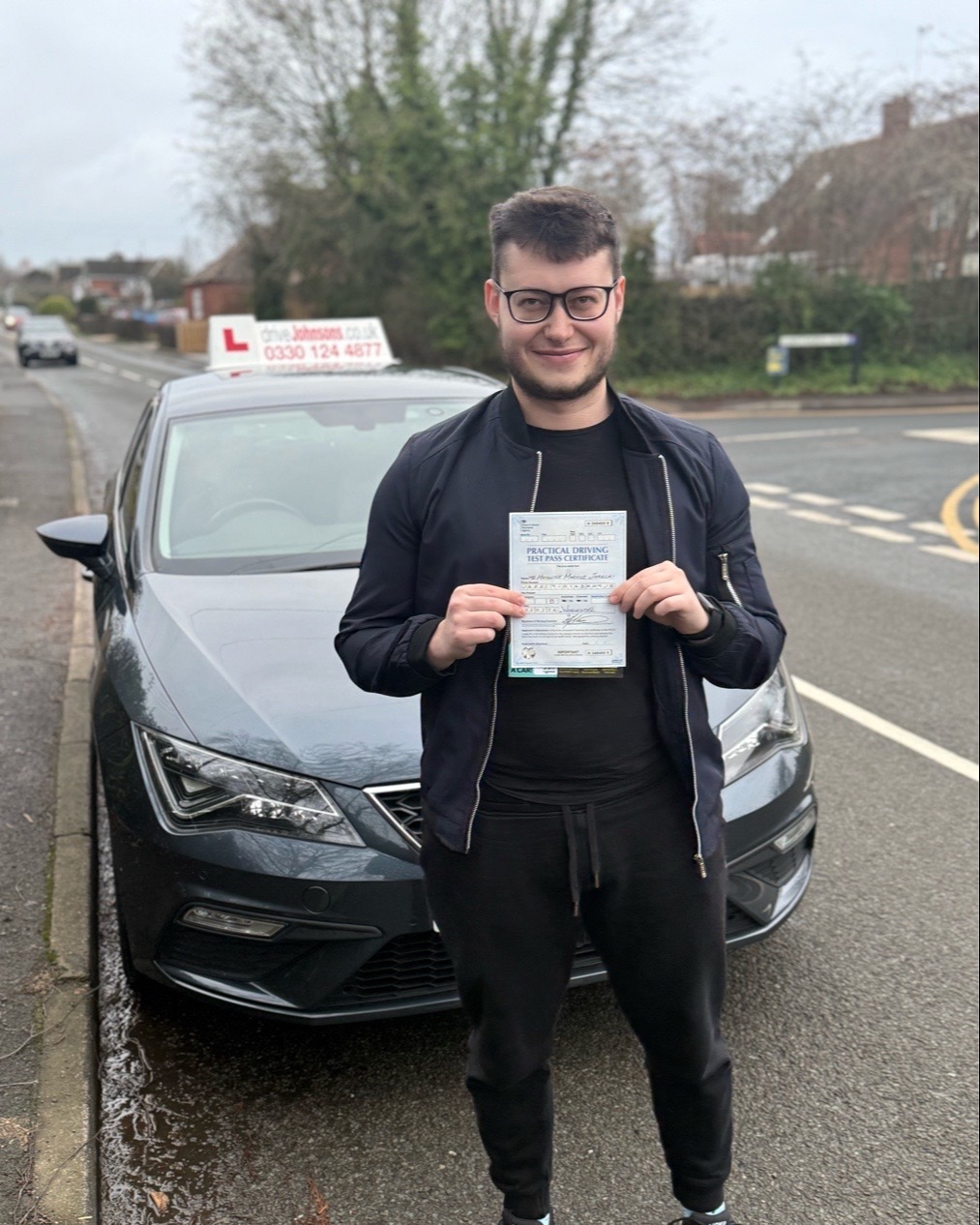 driving test pass photo of Mat Jarecki