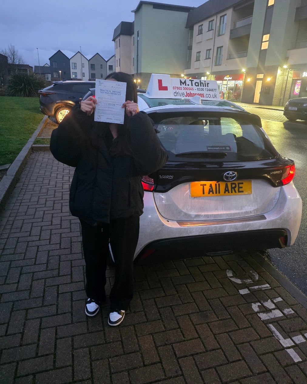 driving test pass photo of Amina Begum