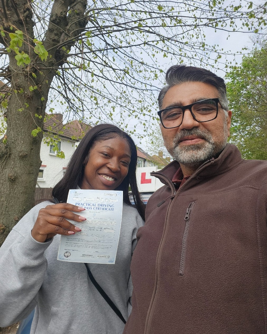 driving test pass photo of Daniella Taiwo