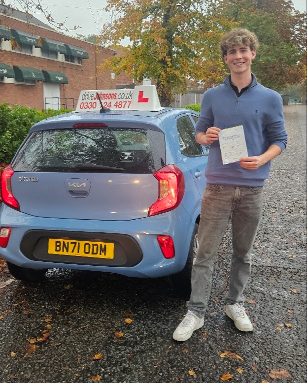 driving test pass photo of Joe Hazell